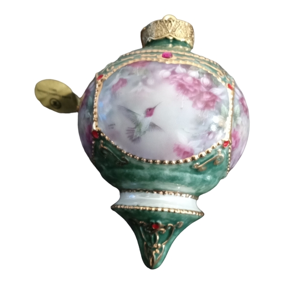 Anna's Hummingbird Christmas Ornament Bradford Exchange Lena Liu 1998 Bird Flora - Picture 6 of 12
